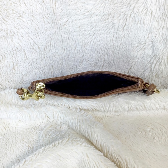 Coach Vintage Brown Leather Wristlet Rare - Picture 10 of 11